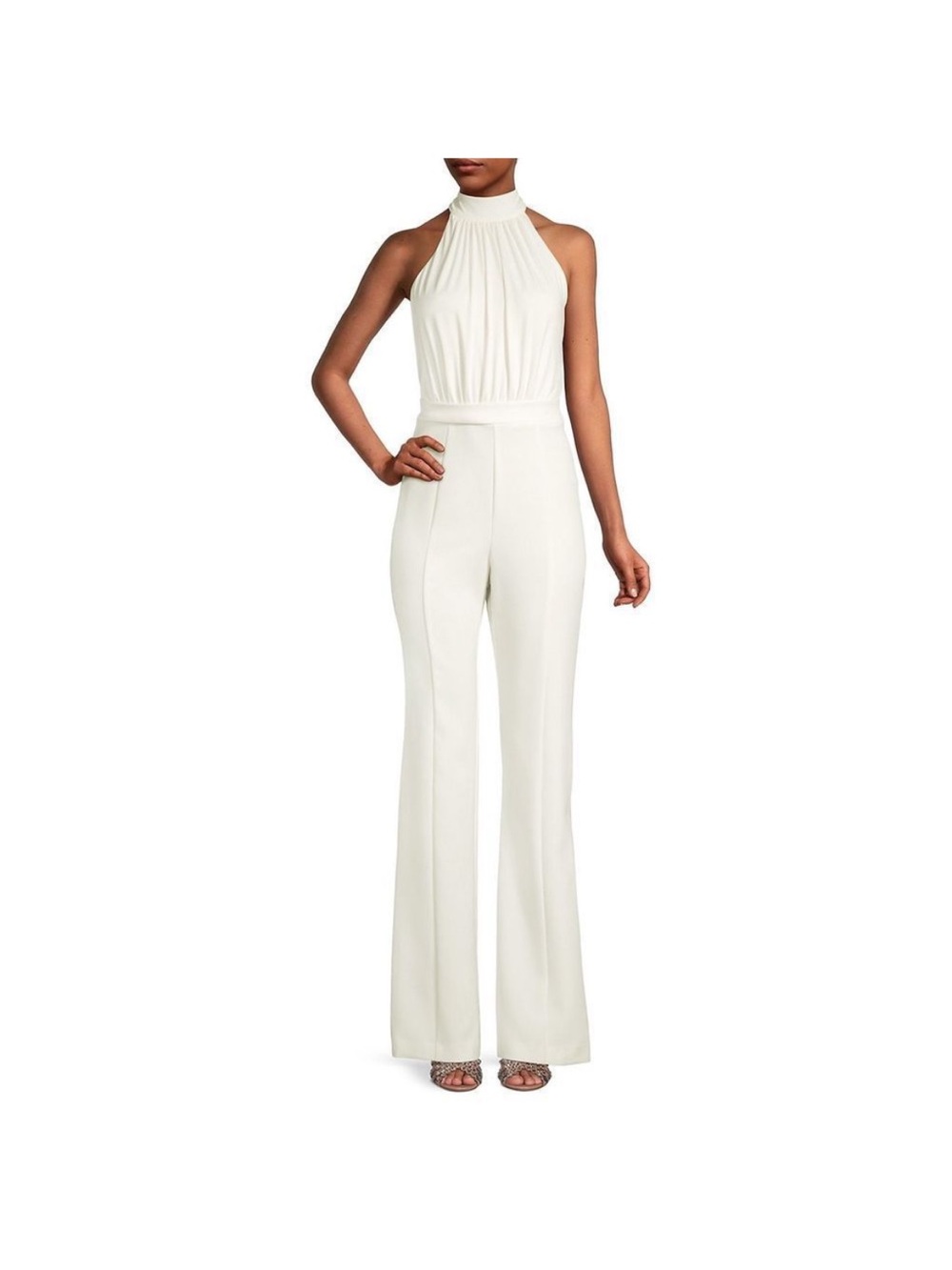 Black Halo Genesis White Halter Neck Jumpsuit